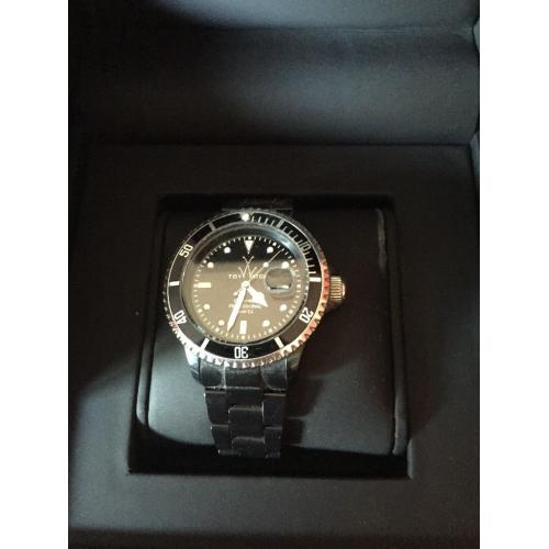 Black TOY watch. Boxed. Excellent condition