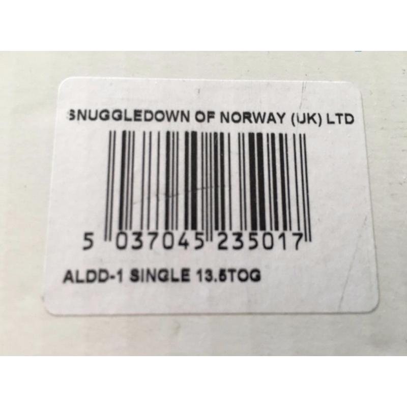 Snuggledown of Norway 13.5tog Single Duvet