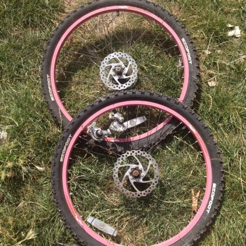 2 24" bike wheels