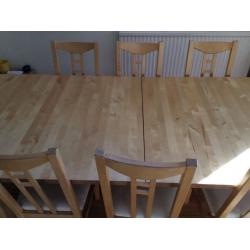 Dinning table and 10 chairs