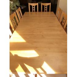 Dinning table and 10 chairs