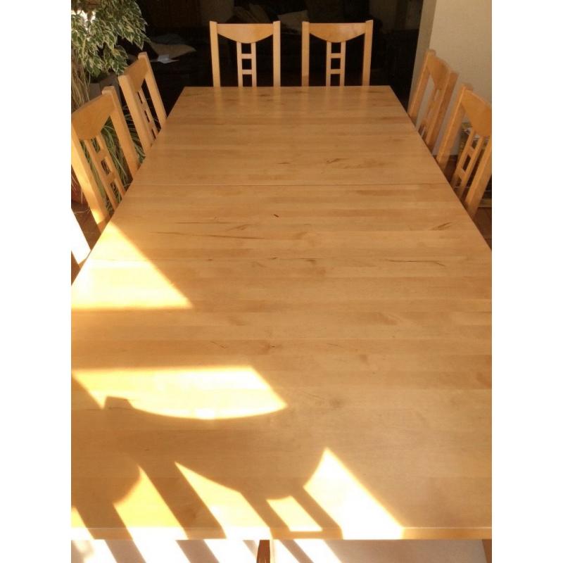 Dinning table and 10 chairs