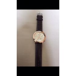 Armani leather strap watches