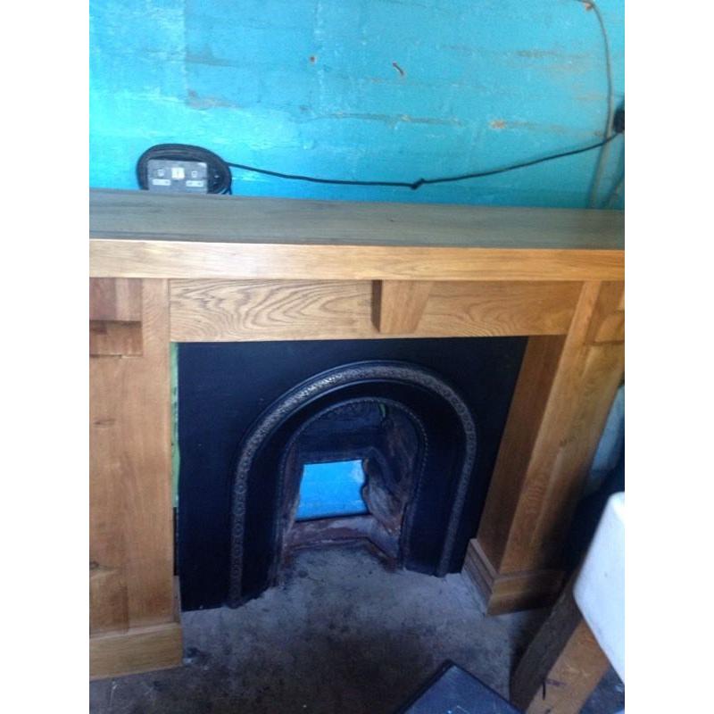 Cast iron fire and surrounded frame