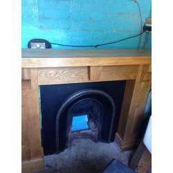 Cast iron fire and surrounded frame
