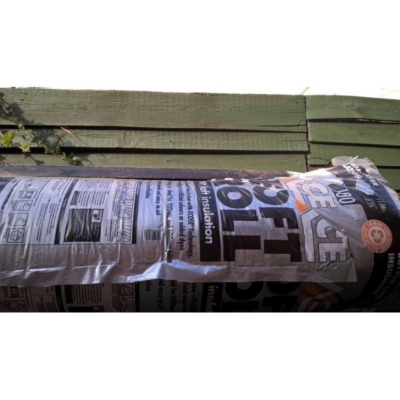 1 Roll of loft insulation material, Eco based layer.