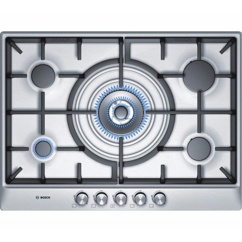 New BOSCH PCQ715B90E Gas Hob Brushed Steel Was: £339.99