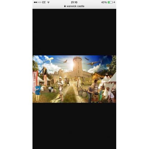 2 x Tickets - Warwick Castle