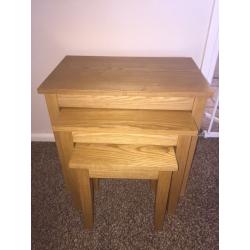 Nest of 3 Tables - Oak Effect