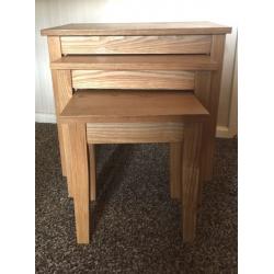 Nest of 3 Tables - Oak Effect