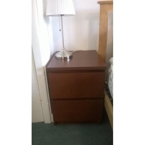 2 drawer bedside cabinet
