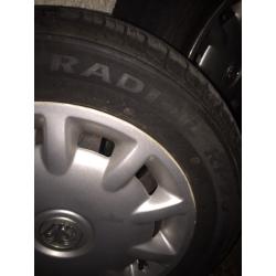 4x tyres two brand new bargain Vauxhall 4stud