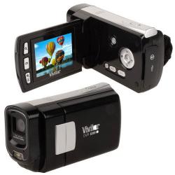 BLACK VIVITAR DVR 638 HI-DEF CAMCORDER, MINI TRIPOD AND 4GB MEMORY CARD