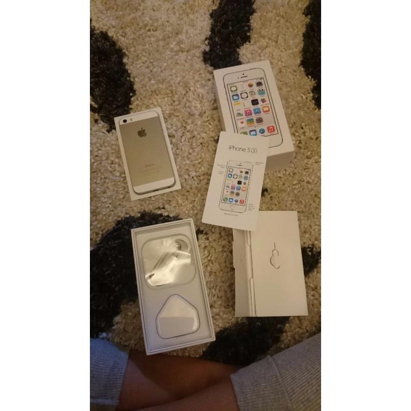 Gold iphone 5s- almost brand new boxed