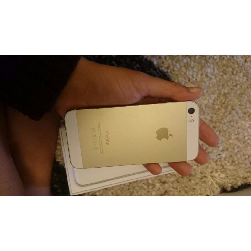 Gold iphone 5s- almost brand new boxed