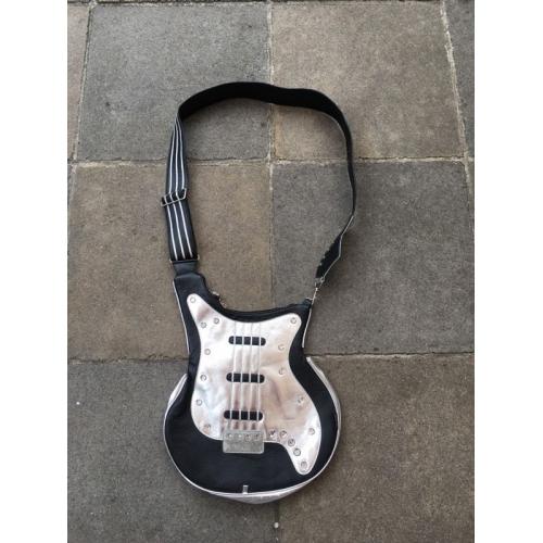 Living dead souls leather guitar shaped bag
