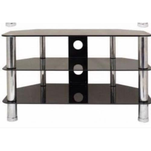 Large Black glass TV Stand