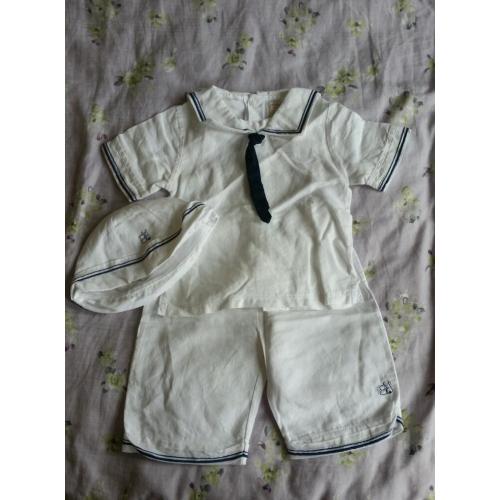 Emilie et Rose Boys Sailor Suit with hat