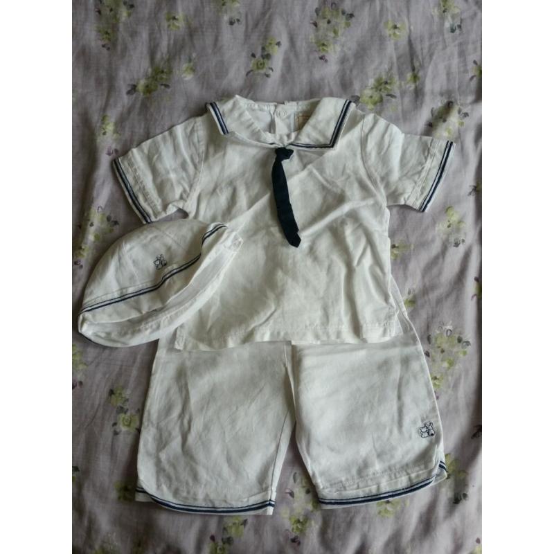 Emilie et Rose Boys Sailor Suit with hat