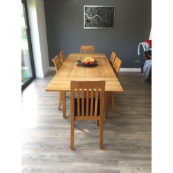 Dining room table & chairs 6 seater