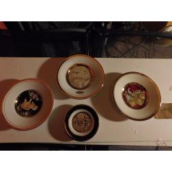 4 Chokin Art Plates