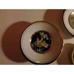 4 Chokin Art Plates