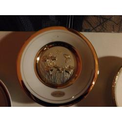 4 Chokin Art Plates