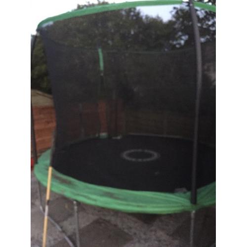 Trampoline 12ft with enclosure and underneath light when jump on