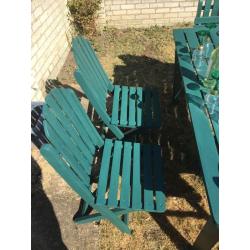 Garden table & six chairs