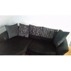 Lovely black/grey fabric sofa for sale