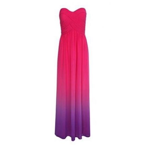 BNWT Jane Norman Pink Pleated Ombre Maxi Dress Size 10