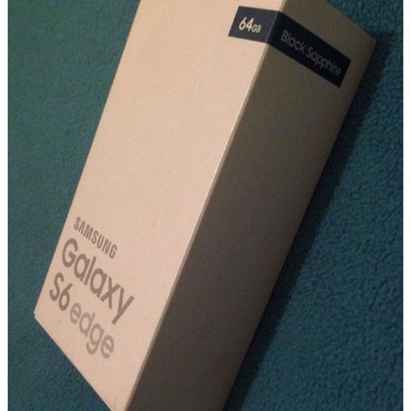 Samsung Galaxy S6 Edge 64GB Black. Brand New unopened box, SIM FREE (unlocked) android phone s7
