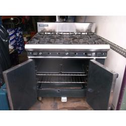 Blue seal 6 burner range with oven natural gas commercial catering