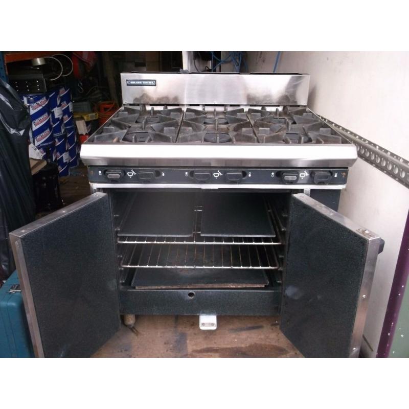 Blue seal 6 burner range with oven natural gas commercial catering