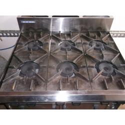 Blue seal 6 burner range with oven natural gas commercial catering