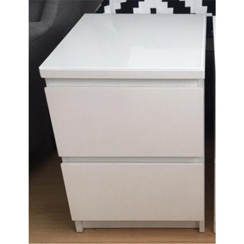 New IKEA MALM Chest with Glass Top