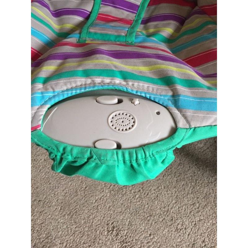 Mothercare baby bouncer seat with music, vibration and gym.