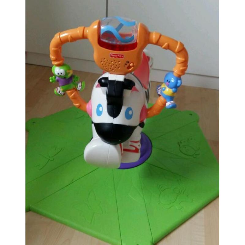 Fisher Price Bounce 'n' Spin Zebra