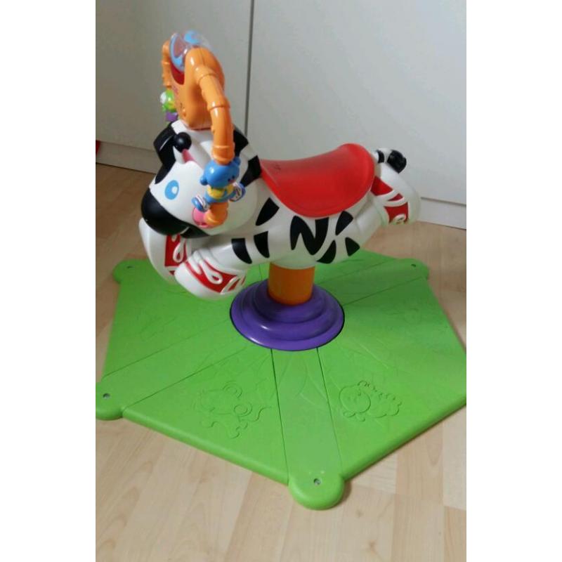 Fisher Price Bounce 'n' Spin Zebra