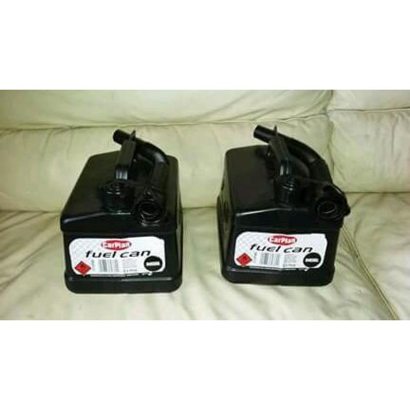 2 new car fuel Gerry cans