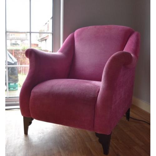 Pink armchair