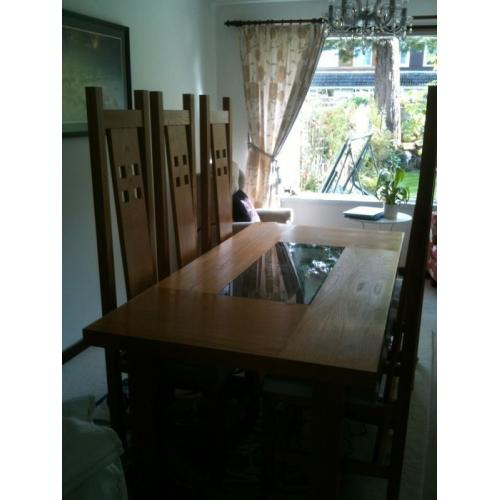Solid ash dining table
