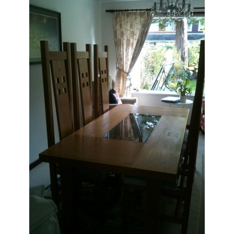 Solid ash dining table