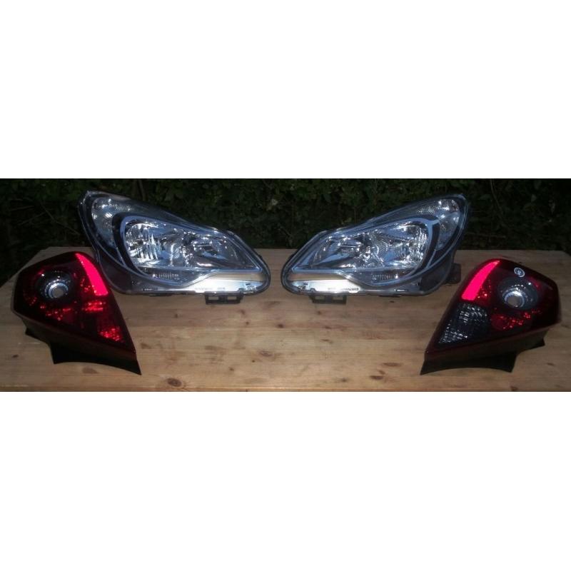 Vauxhall Corsa Lights (Complete Set of Headlights & Tail Lights) - Genuine Vauxhall Parts