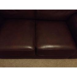 M&S leather sofa