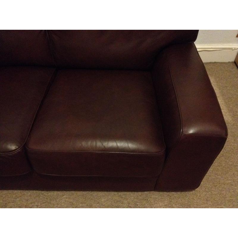 M&S leather sofa