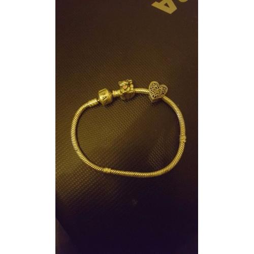 Pandora Barclet with cat and heart charms