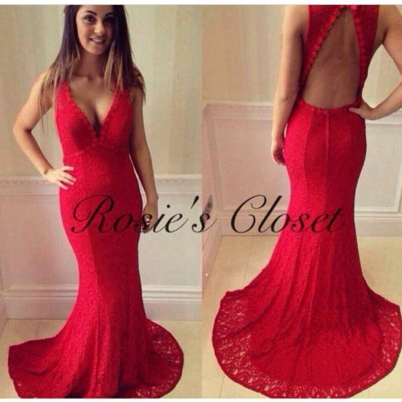 Red Lace Formal/Debs Dress from Rosie's Closet
