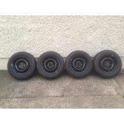 14" Citroen C2 Steel Wheels With Nearly New Michelin Tyres