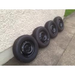 14" Citroen C2 Steel Wheels With Nearly New Michelin Tyres